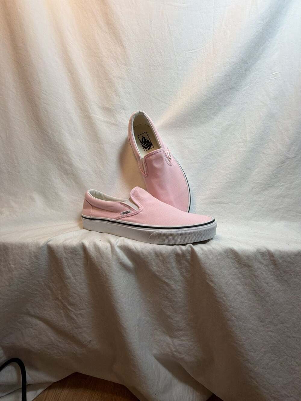 Vans Classic Slip-On Pink Canvas Sneakers